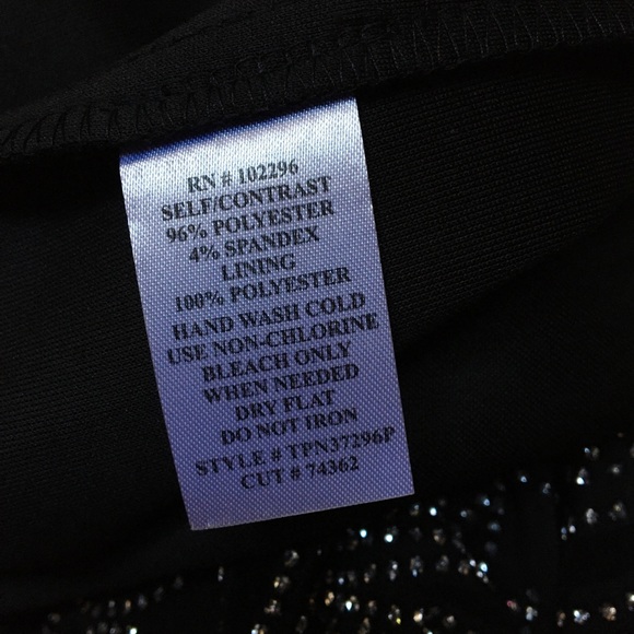 NWT Macy’s Petite Black Cocktail Dress sz 10P - Picture 7 of 8